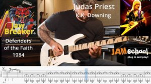 Judas Priest Jaw Breaker KK Downing Guitar Solo (With TAB)