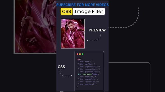 CSS image filter CSS image filter generator #csstutorial #htmltutorial #youtube