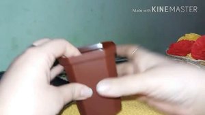 Мастер класс. Цветок в горшочке из салфеток!!!