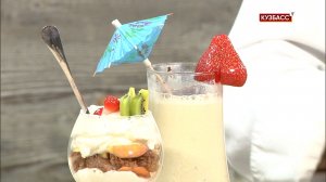 Готовим с Дикраном. Фруктовый трайфл с йогуртом и коктейль "Банановый рай"