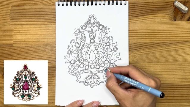 Как нарисовать брошь карандашом и скетч маркерами | Рисунок для детей, поэтапно и легко смотреть онлайн