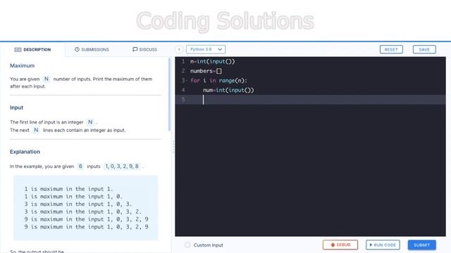 Python Program to Print the Maximum Number after Each Input | CCBP Python Coding Assignment 18