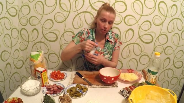 Пицца на сковороде за 10 минут на кефире простой рецепт на ужин!