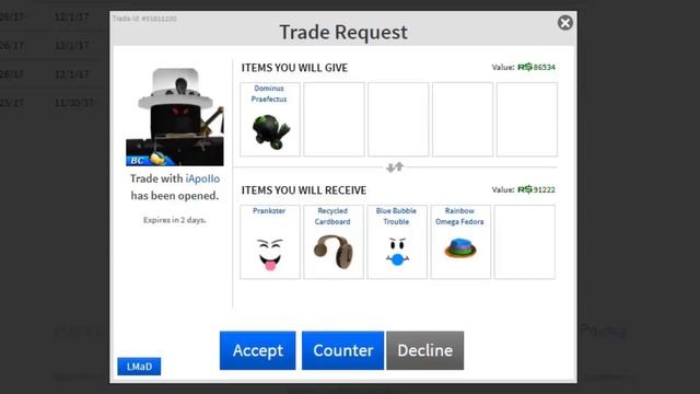 BIG TRADES! 250,000 ROBUX ITEM! | Roblox Trading смотреть онлайн