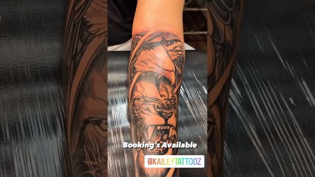 Lion ? Tattoo #viral #youtubeshorts #trending #shortvideo #shorts #kaileytattooz