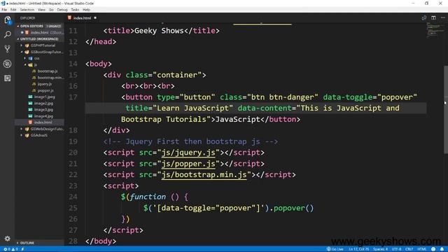 Popovers in Bootstrap (Hindi) смотреть онлайн