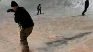 Катаемся в канте на мини лыжах