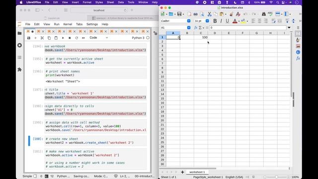 Python Introduction to openpyxl Using LibreOffice Calc