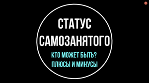 Самозанятый. Кто может стать. Плюсы и минусы | Юрхакер