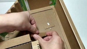 Объемная цифра 1 из картона / Volumetric figure one made of cardboard