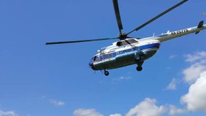 взлёт вертолёта Ми-8ПС с Петропавловской крепости, Санкт-Петербург