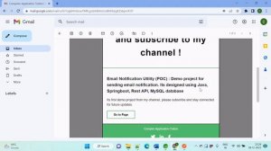 PART 7 - Testing using Postman - Email Notification Utility  using Java Springboot MySQL