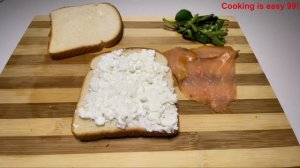 Сэндвич с лососем. Salmon sandwich. ENG SUB.