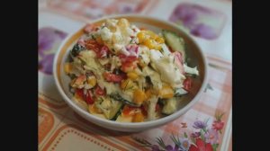 Овощной салат с кукурузой