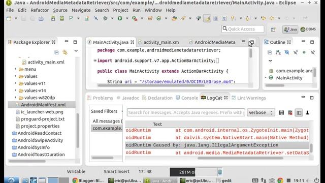 IllegalArgumentException thrown from MediaMetadataRetriever.setDataSource смотреть онлайн