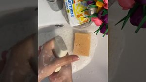 🧽👩🌾Asmr soap. Мыление хозяйственного мыла от компании Флора. Мылю хозяйственное мыло.🧽👩🌾