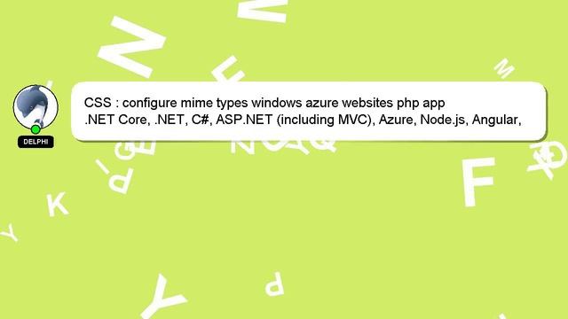 CSS : configure mime types windows azure websites php app