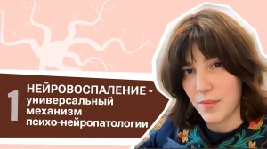 Нейровоспаление - универсальный механизм психо-нейропатологии.