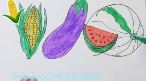 Mevalar va Sabzavotlar rasmini chizish // How to Draw Vegetables and Fruits // Как нарисовать Овощи