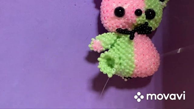 10 часть мишка 2в1 #амигурумиизбисера нижняя лапа