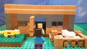 лего майнкрафт выживание день 2