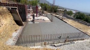 Заливка фундамента