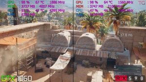 RX 590 vs GTX 1060 Test in 8 Games
