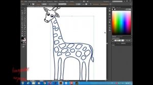 How to draw a giraffe in Illustrator. Как нарисовать жирафа в иллюстраторе