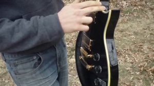 ESP LTD EC-256 Black Electric Guitar Gold