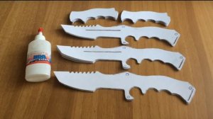 Как сделать охотничий нож из бумаги