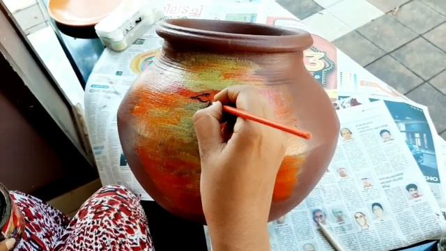 Easy Pot painting|Pot decoration ideas in malayalam|Padavukal смотреть онлайн