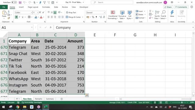 18. Pivot Tables, Introduction to Power Query - Full Ms-Excel Course - CA Saran Kumar U