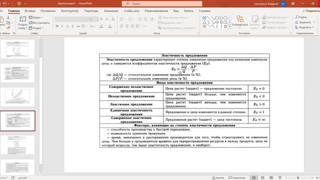 Лекция. Предложение. Рыночное равновесие.