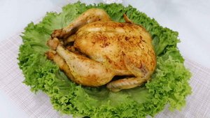 Курица на соли. Сочная и ароматная с зажаристой корочкой! Простейший рецепт!