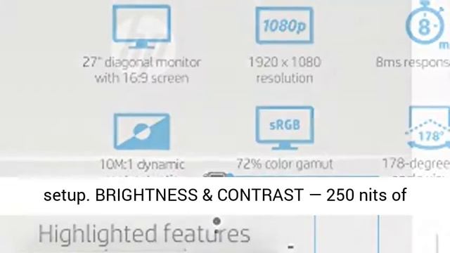 HP Pavilion 27xw 27-Inch Full HD 1080p IPS LED Monitor смотреть онлайн