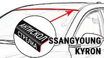 Антискол для SsangYong Kyron (I рестайлинг) - Стрелка11