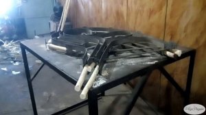 Делаем кресло качалку: загибка мебельной палки в шаблоны часть 2