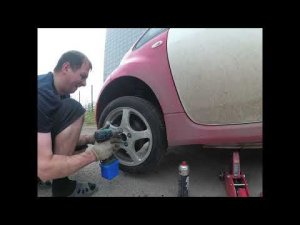 mitsubishi i-Miev замена шаровой опоры и стабилизатора