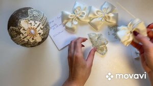МК Бантик на елочный шар ??. Елочные игрушки.
