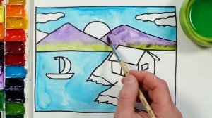 Рисуем фломастерами. Простой милый рисунок. Рисование для детей