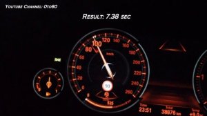 BMW F10 530 D xDrive acceleration 0-100 (0-60)