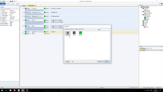 Construct 2  Возможность полёта персонажа.
