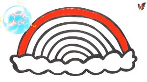 Учимся рисовать простые рисунки. Рисунок Раскраска Радуга