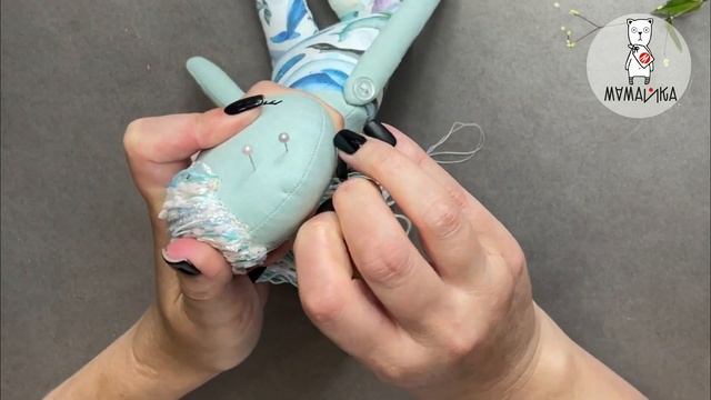 ПРИЧЁСКА ПРОБОР, ВОЛОСЫ ДЛЯ РУСАЛОЧКИ (из набора для шитья не с нуля). Волосы кукле. смотреть онлайн