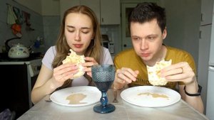 ? ШАУРМА со Свининой и Сыром ? МУКБАНГ асмр еда итинг денер кебаб @kushat_prosto