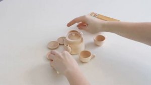 Игровой набор деревянной посуды "Чайный сервиз" от компании Деревянные игрушки