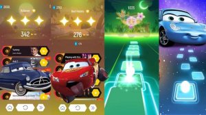 Doc Hudson vs McQueen vs Tow Mater vs Sally Carrera in Tiles Hop EDM Rush