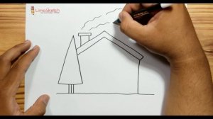 HOW TO DRAW A COTTAGE OR CABIN Easy Step by Step