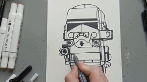 How to Sketch#LEGO BrickHeadz Stormtrooper#Star Wars