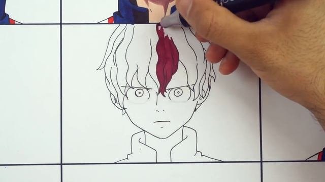 Drawing Todoroki Shoto In 9 Different Anime Styles